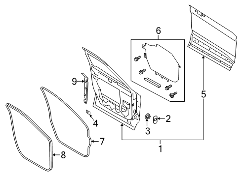 2021 Ford Police Interceptor Utility Door & Components Diagram