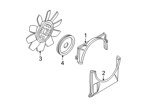 2008 Mercury Mountaineer Cooling System, Radiator, Water Pump, Cooling Fan Diagram