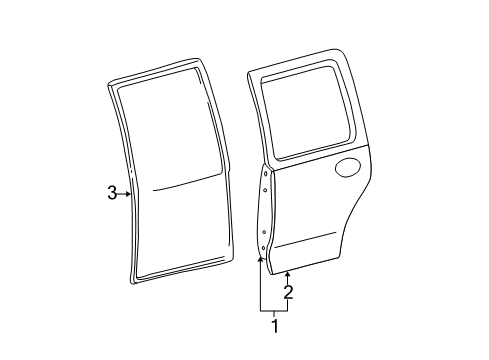 2007 Ford Escape Rear Door Diagram