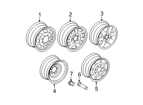 2007 Ford E-250 Wheels Diagram