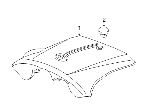 2006 Mercury Grand Marquis Engine Appearance Cover Diagram