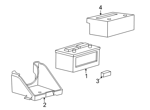 2003 Lincoln Navigator Battery Cable Assembly Diagram for 2L1Z-14300-AA