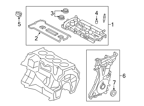 2015 Lincoln MKC Valve & Timing Covers Diagram