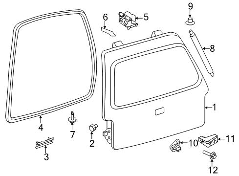 2016 Lincoln Navigator Lift Gate Diagram 1 - Thumbnail