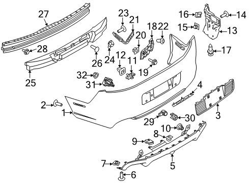 2013 Ford Mustang Parking Aid Diagram 2 - Thumbnail