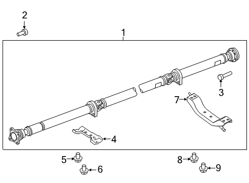 2019 Lincoln MKT Drive Shaft - Rear Diagram