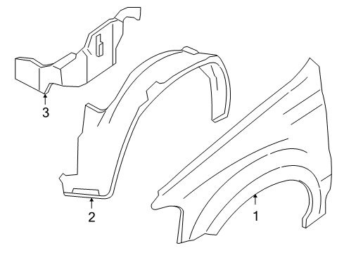 2007 Ford Escape Fender & Components Diagram