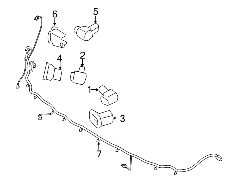 2014 Ford C-Max Electrical Components - Front Bumper Diagram