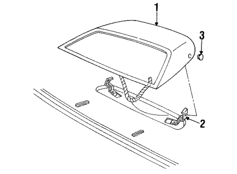 1991 Ford Mustang High Mount Lamps Diagram