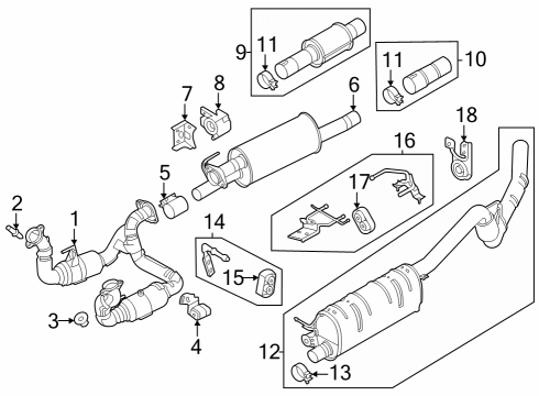 2023 Ford F-350 Super Duty Exhaust Components Diagram