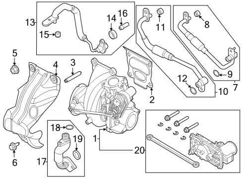 2024 Ford Mustang Turbocharger & Components Diagram