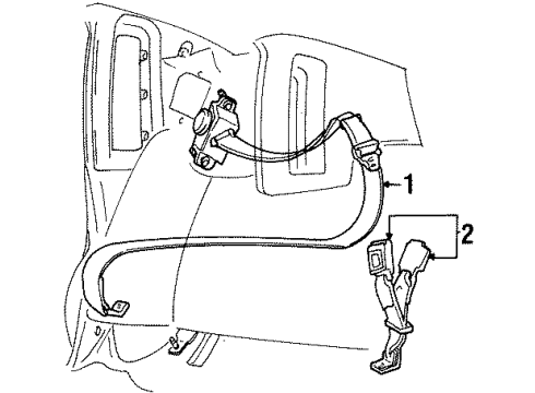 2000 Lincoln Town Car Seat Belt Diagram 2 - Thumbnail