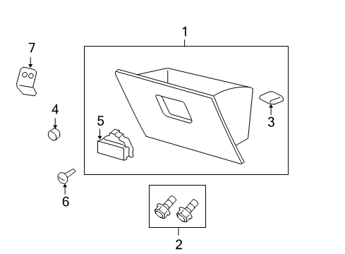 2006 Ford F-150 Box Assembly - Glove Compartment Diagram for 4L3Z-1506024-AAA