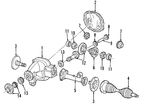 2007 Lincoln Mark LT Front Axle, Axle Shafts & Joints, Differential, Locking Hub, Propeller Shaft Diagram