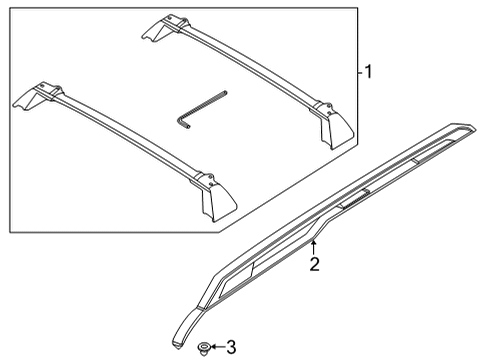 2023 Ford Bronco Sport Luggage Carrier Diagram