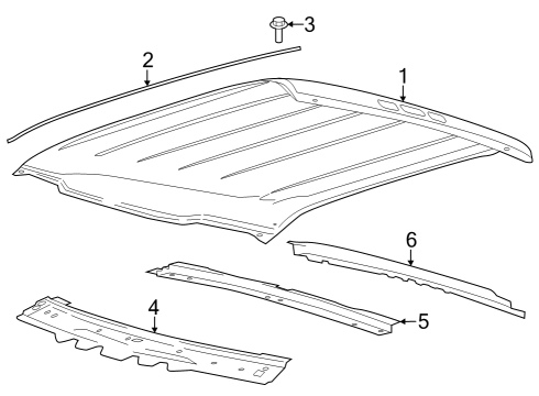 2024 Ford F-250 Super Duty Roof & Components Diagram