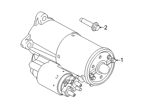 2020 Ford Mustang Starter Motor Assembly Diagram for JR3Z-11002-A