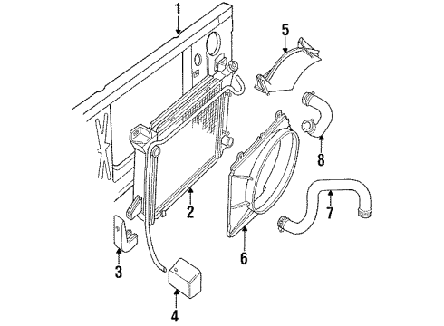 1989 Ford Bronco Wiper & Washer Components Diagram