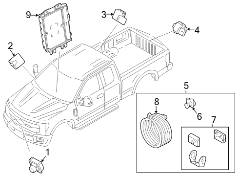 2024 Ford F-250 Super Duty Electrical Components Diagram