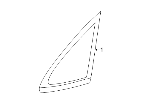 2013 Ford Fiesta Quarter Panel - Glass & Hardware Diagram