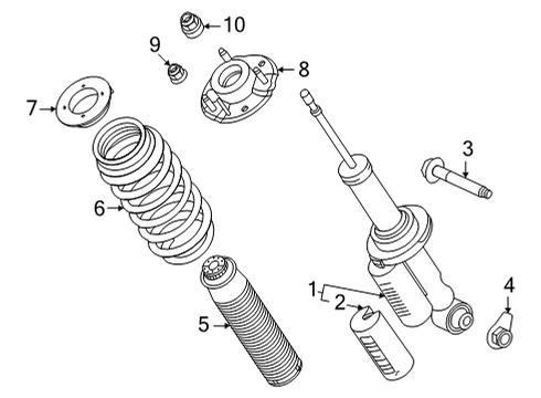 2022 Ford Bronco Struts & Components - Rear Diagram