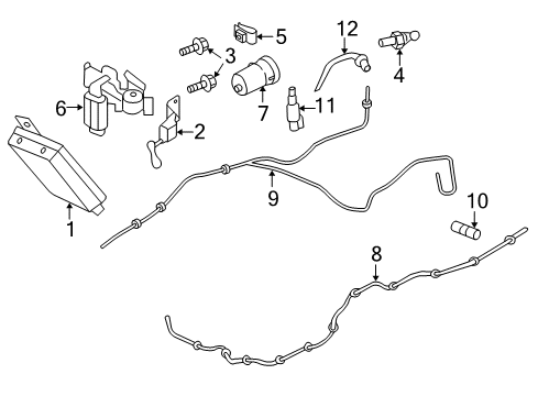 2009 Ford Expedition Hose - Compressed Air Diagram for 7L1Z-3D022-A