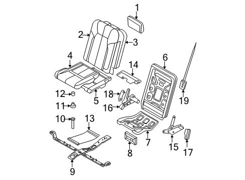 2008 Mercury Mountaineer Rear Seat Diagram