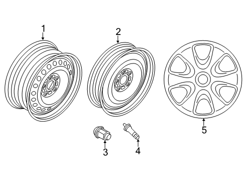 2014 Ford Focus Wheels, Covers & Trim Diagram 1 - Thumbnail