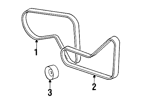 1990 Lincoln Town Car V-Belt Diagram for E6AZ-8620-A