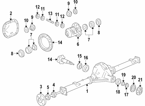 2017 Ford F-150 Rear Axle, Differential, Propeller Shaft Diagram 2 - Thumbnail