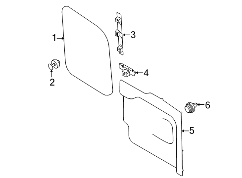 2017 Ford Transit-350 HD PANEL Assembly - DOOR TRIM Diagram for CK4Z-6145221-AL