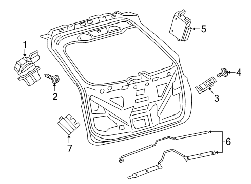 2022 Ford Edge Lock & Hardware Diagram 2 - Thumbnail