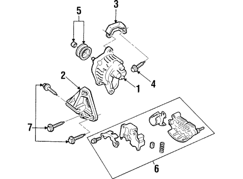 1995 Ford Probe Pulley Diagram for F32Z10344A