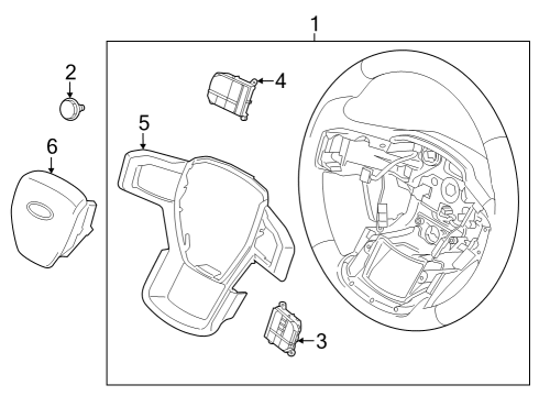 2023 Ford F-150 Lightning Steering Wheel & Trim Diagram