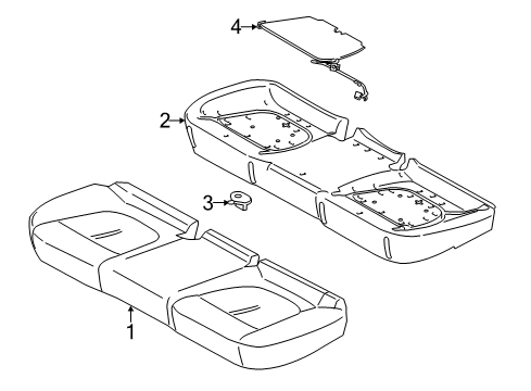 2016 Lincoln MKZ Rear Seat Cushion Cover Assembly Diagram for DP5Z-5463804-AG