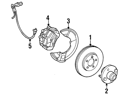 1994 Ford Taurus Indicator Assembly Diagram for F3DZ2C182B