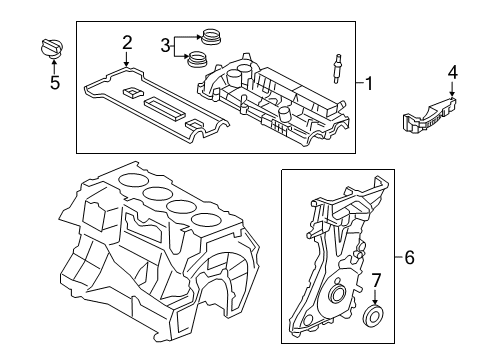 2022 Lincoln Corsair Valve & Timing Covers Diagram