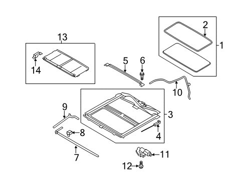 2012 Ford F-350 Super Duty Sunroof Diagram 1 - Thumbnail