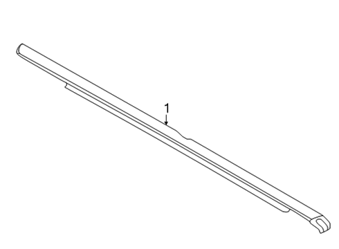 2022 Ford Bronco Exterior Trim - Rear Door Diagram