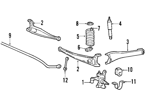 2004 Ford F-350 Super Duty Front Suspension Components, Stabilizer Bar Diagram