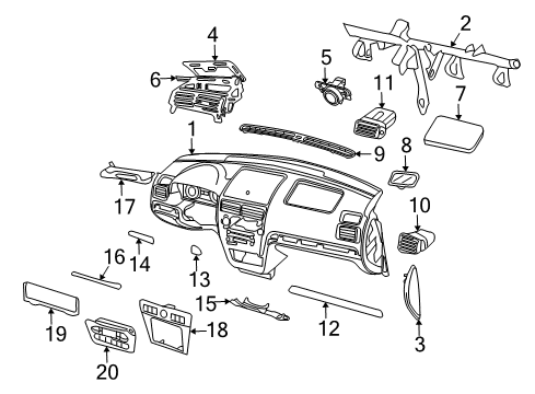 2006 Mercury Milan Instrument Panel Diagram