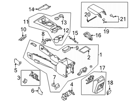 2023 Ford Bronco COVER - CONTROL SELECTOR LEVER Diagram for M2DZ-78044D90-EA