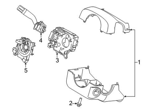 2022 Ford F-150 Shroud, Switches & Levers Diagram 3 - Thumbnail