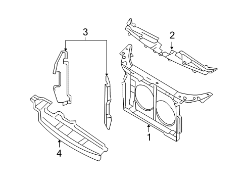 2005 Mercury Montego Radiator Support Diagram