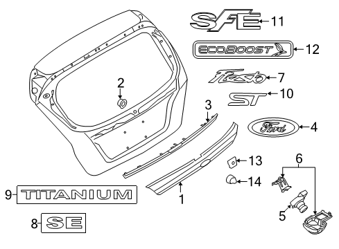 2019 Ford Fiesta Parking Aid Diagram 1 - Thumbnail