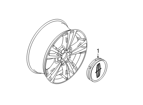 2014 Lincoln MKX Wheel Covers & Trim Diagram