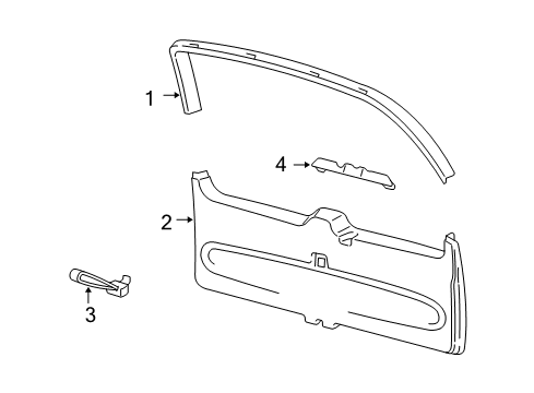 2006 Ford Expedition Interior Trim - Lift Gate Diagram