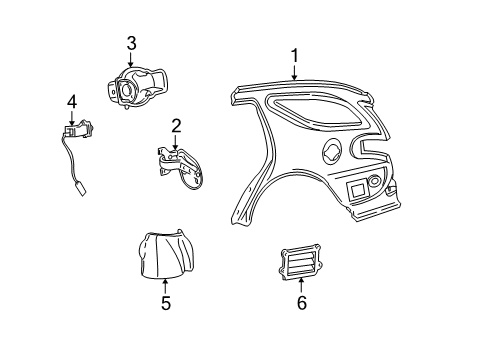 2004 Mercury Sable Fuel Door Diagram