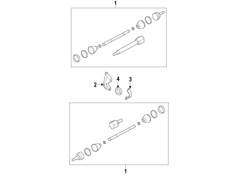 2013 Ford Fiesta Front Axle Shafts & Joints, Drive Axles Diagram