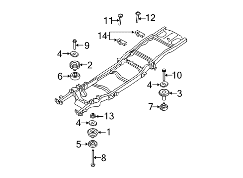 2008 Ford Ranger Frame & Components Diagram